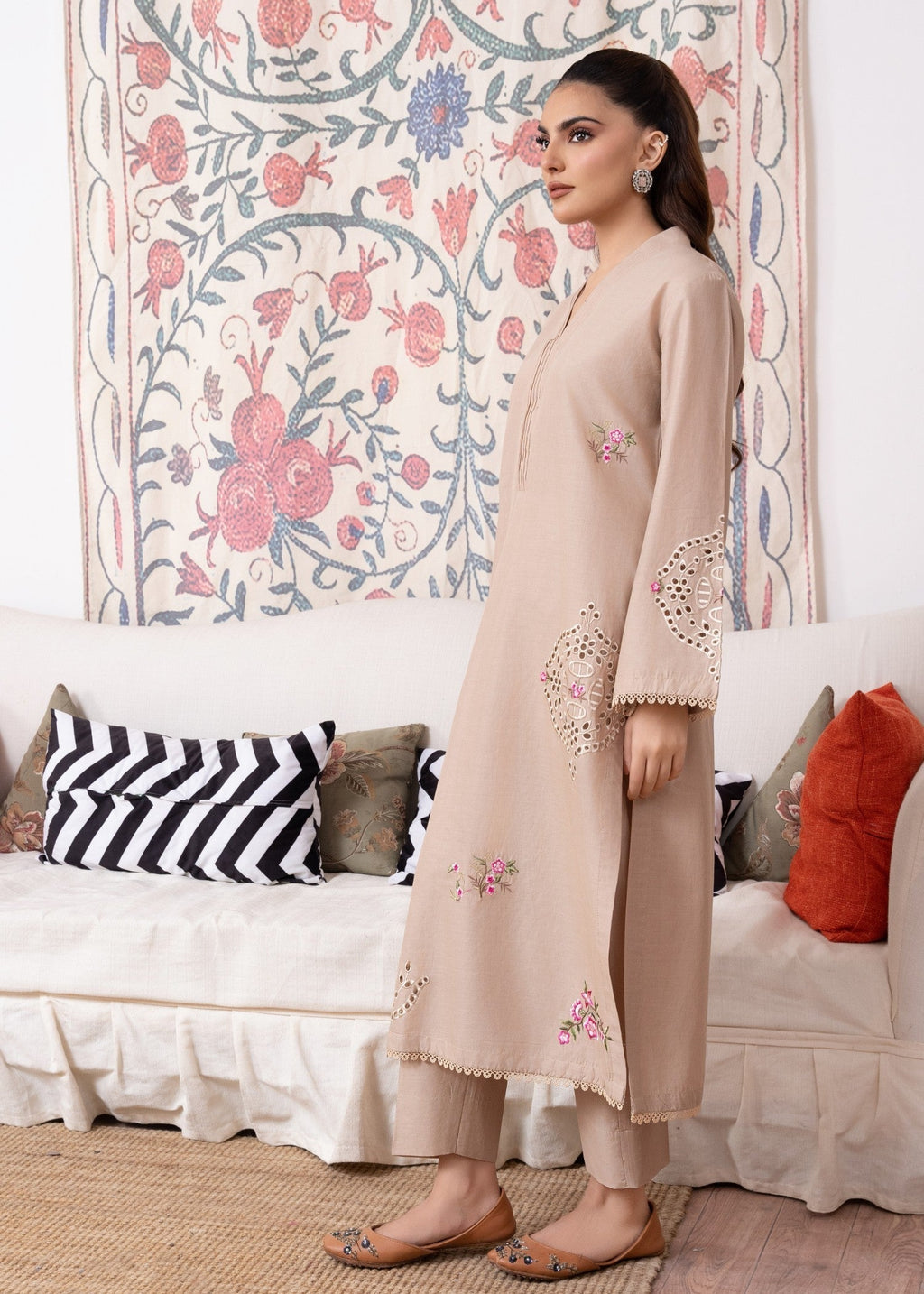 Sahibas By Mirza Wave (Beige) Women 2pcs