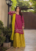 Ayesha Closet Sama Magenta Depth Women 3pcs
