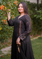 Four Season Boutique Mona Angrakha Black Women 3pcs