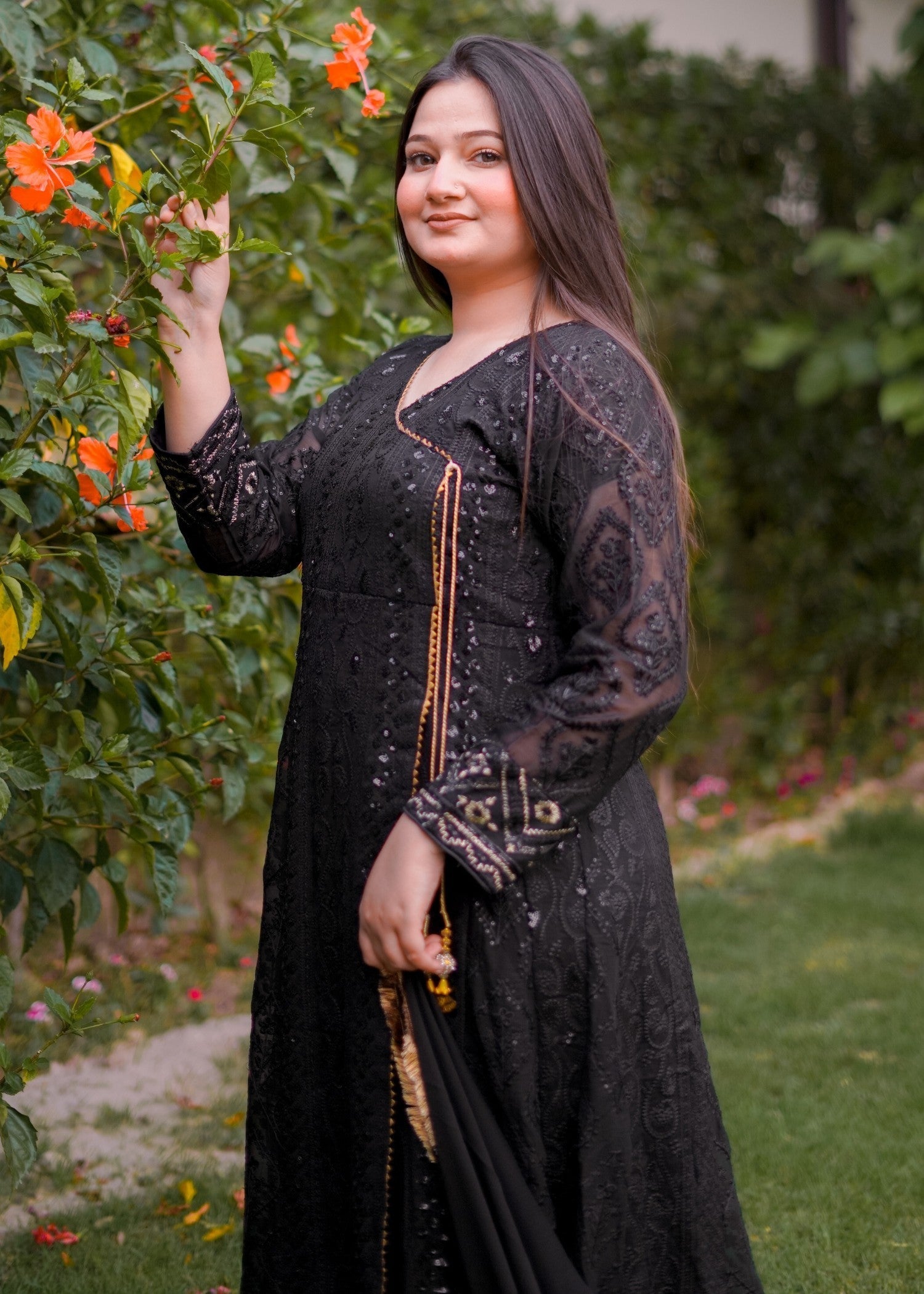 Four Season Boutique Mona Angrakha Black Women 3pcs
