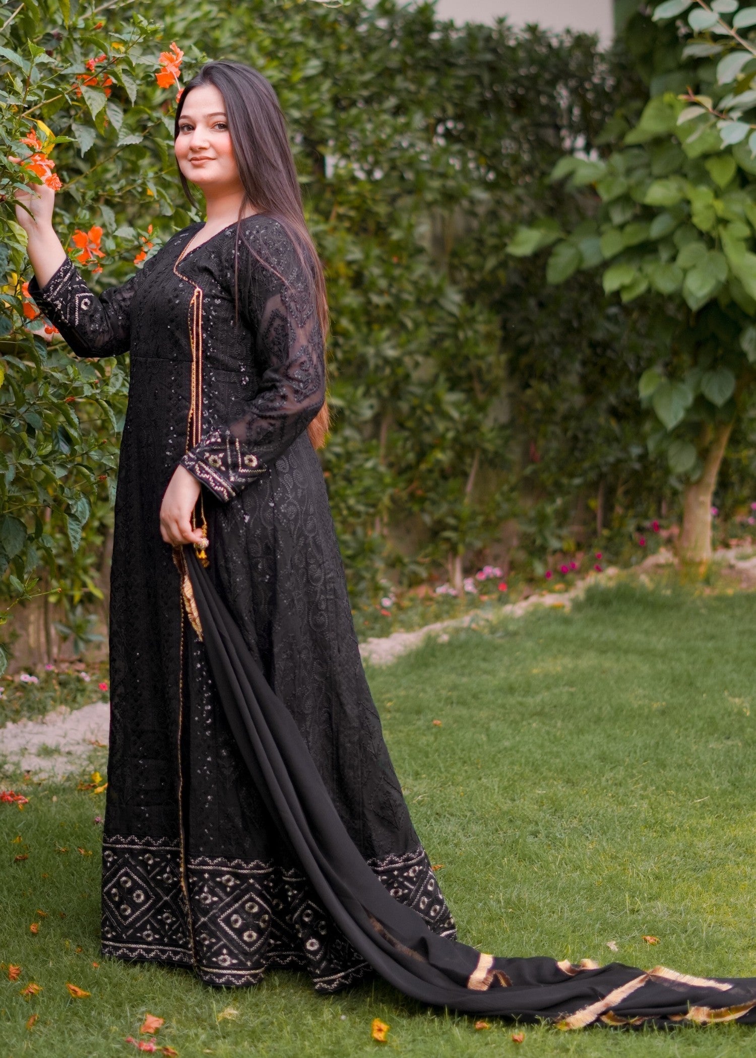 Four Season Boutique Mona Angrakha Black Women 3pcs