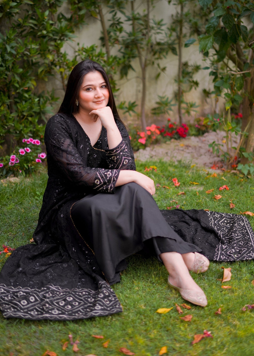 Four Season Boutique Mona Angrakha Black Women 3pcs