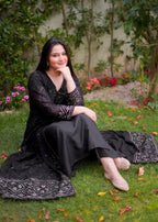 Four Season Boutique Mona Angrakha Black Women 3pcs