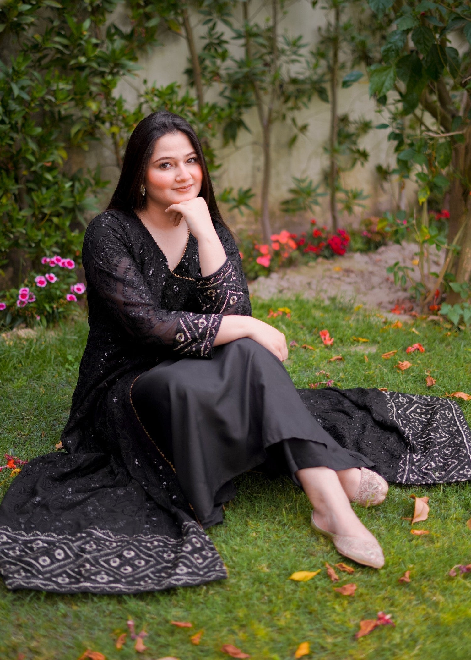 Four Season Boutique Mona Angrakha Black Women 3pcs