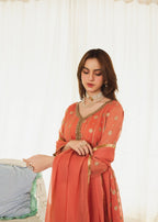 Al-Harir Apparel Mehar Peach Women 3pcs