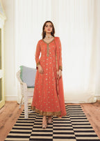 Al-Harir Apparel Mehar Peach Women 3pcs