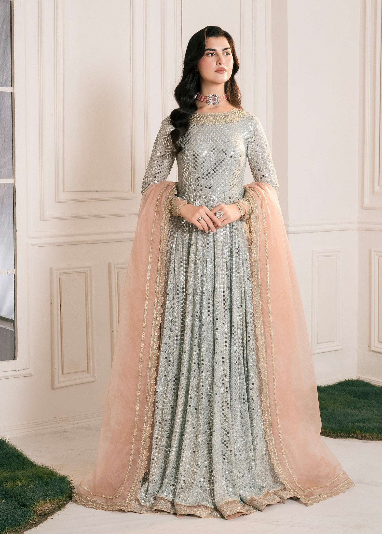 Rang-e-Haya Lamya (Ice Blue) Women 3pcs