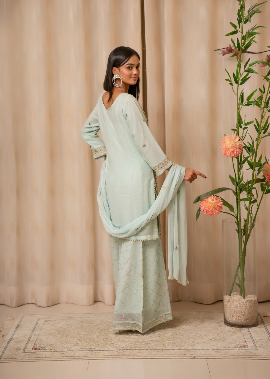 Nisar Saeed Sky Blue Women 3pcs