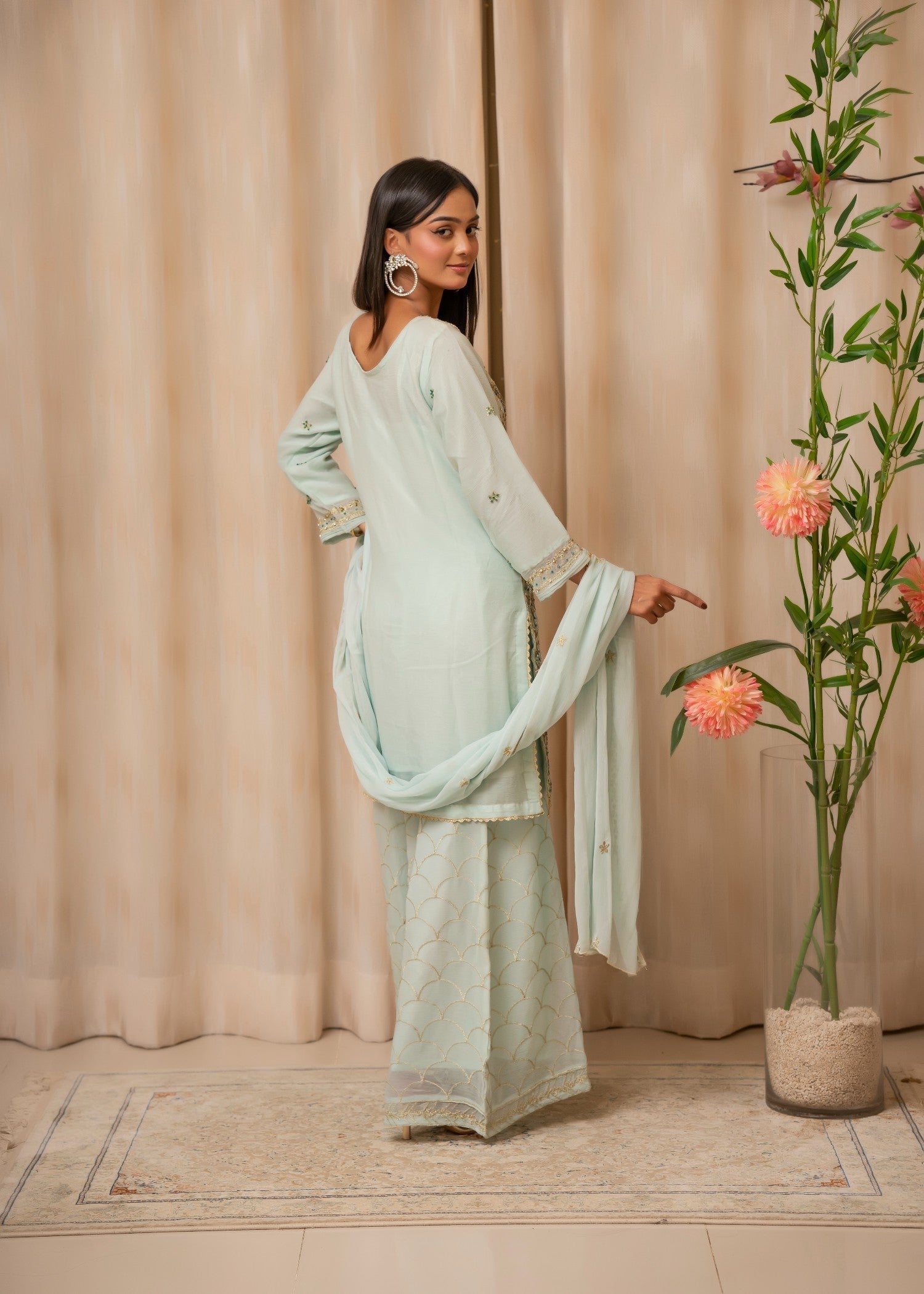 Nisar Saeed Sky Blue Women 3pcs