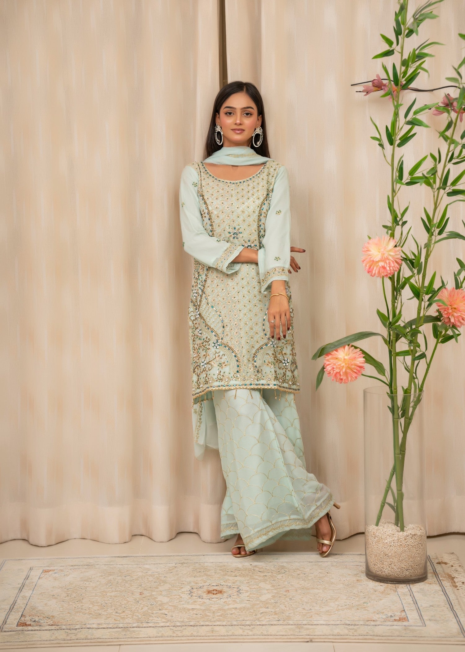 Nisar Saeed Sky Blue Women 3pcs