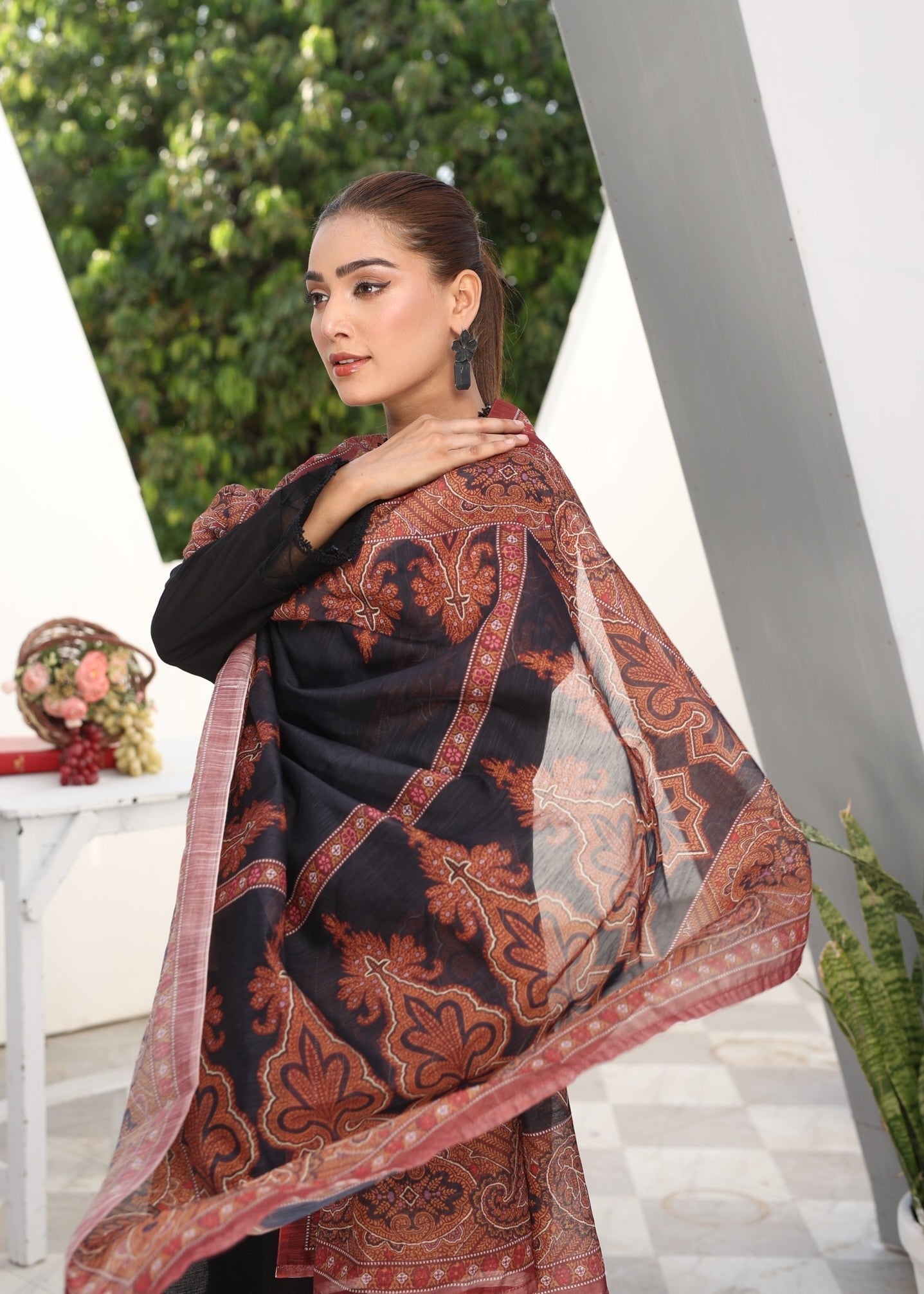 Yolo Pret Jacquard Lawn with Slub Monark Dupatta MONARK R24 0001 Women 3pcs