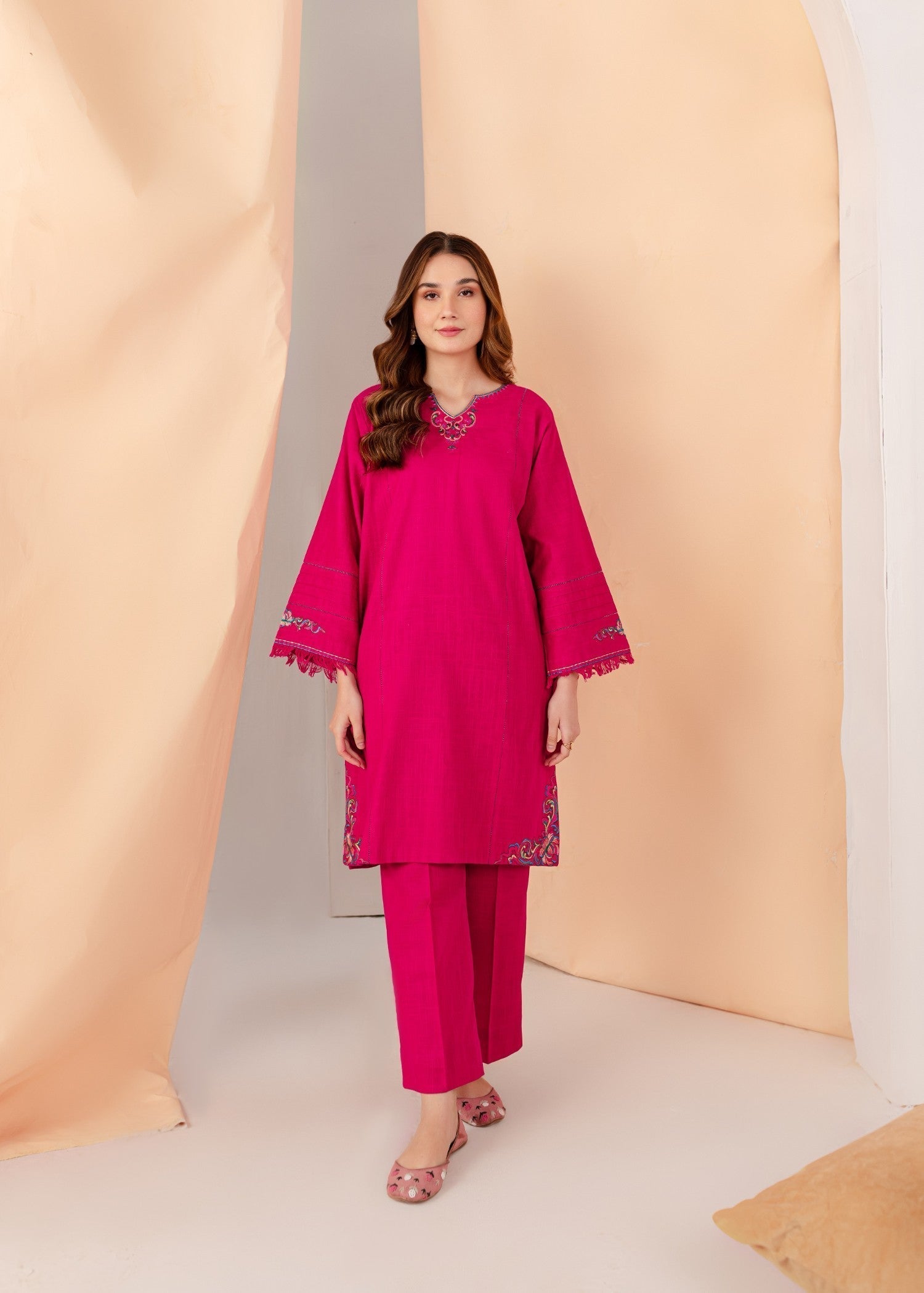 Mayal Embroidered ZC KD PK Women 2pcs