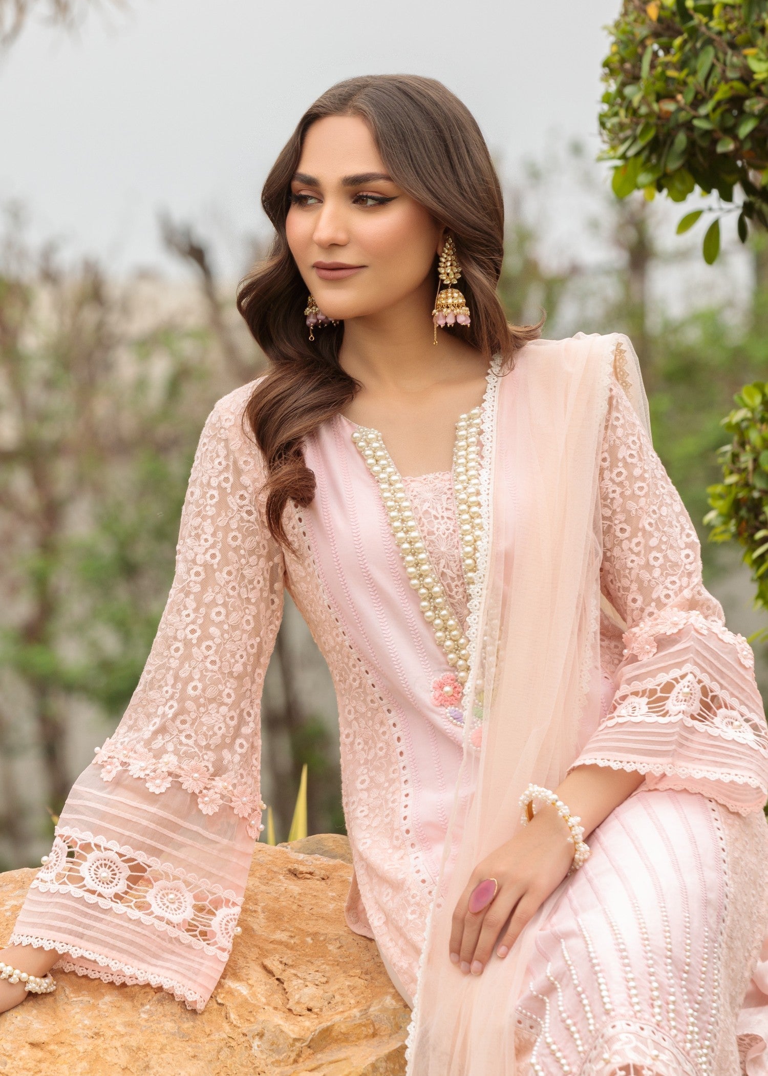 Khuda Baksh Creations S 123 Pink Women 4pcs