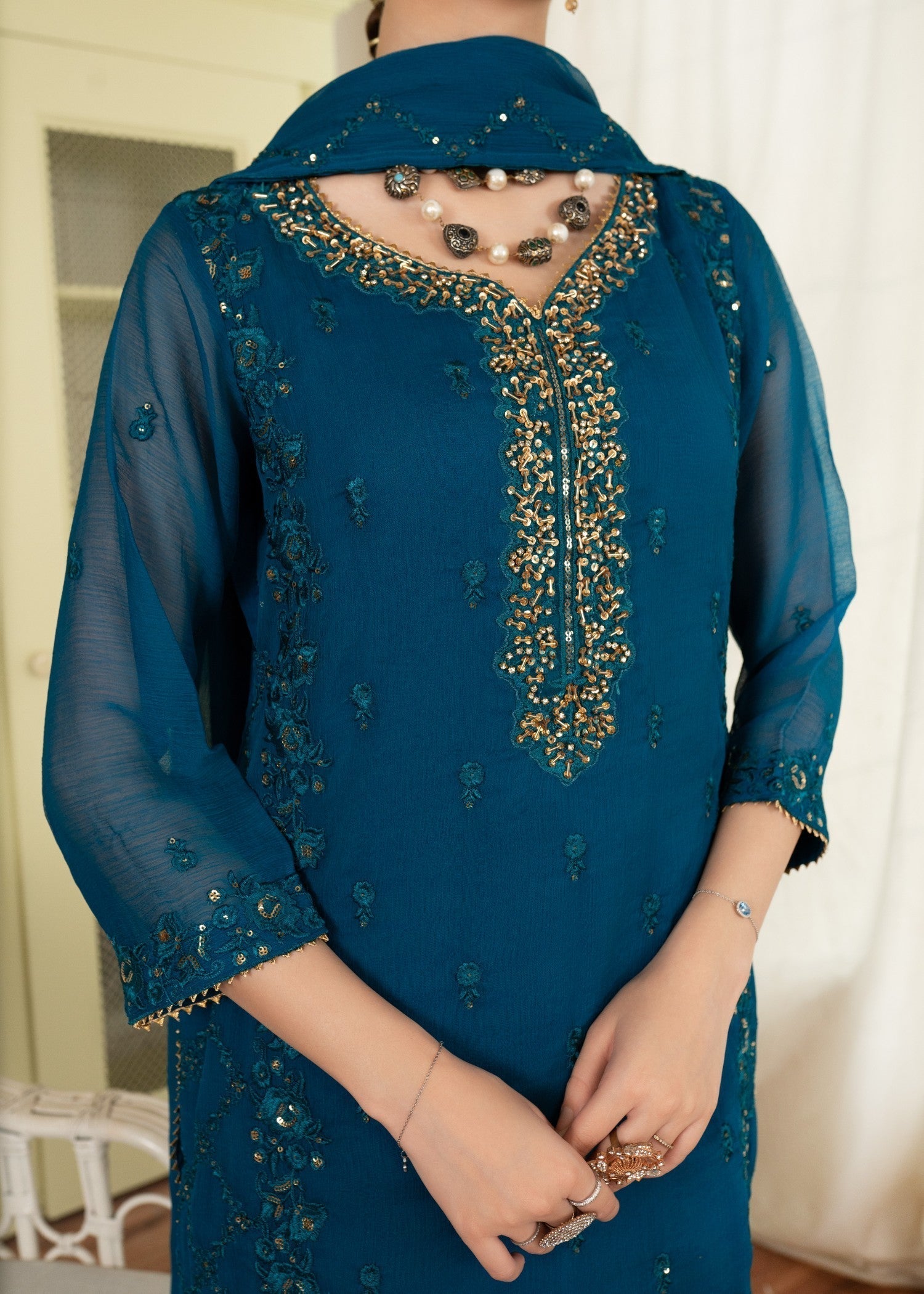 Al-Harir Apparel Anmol Peacock Women 3pcs