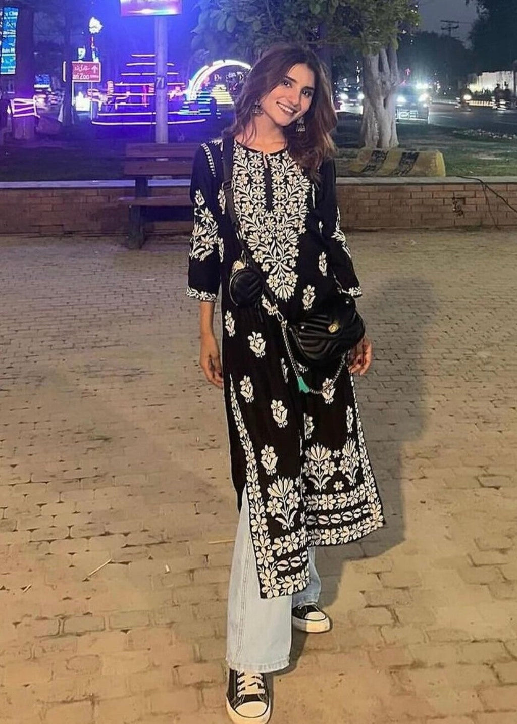 Chaudhary Arts Indian Kurti black Women 1pcs