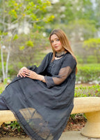 Ayesha B black frock Women 3pcs