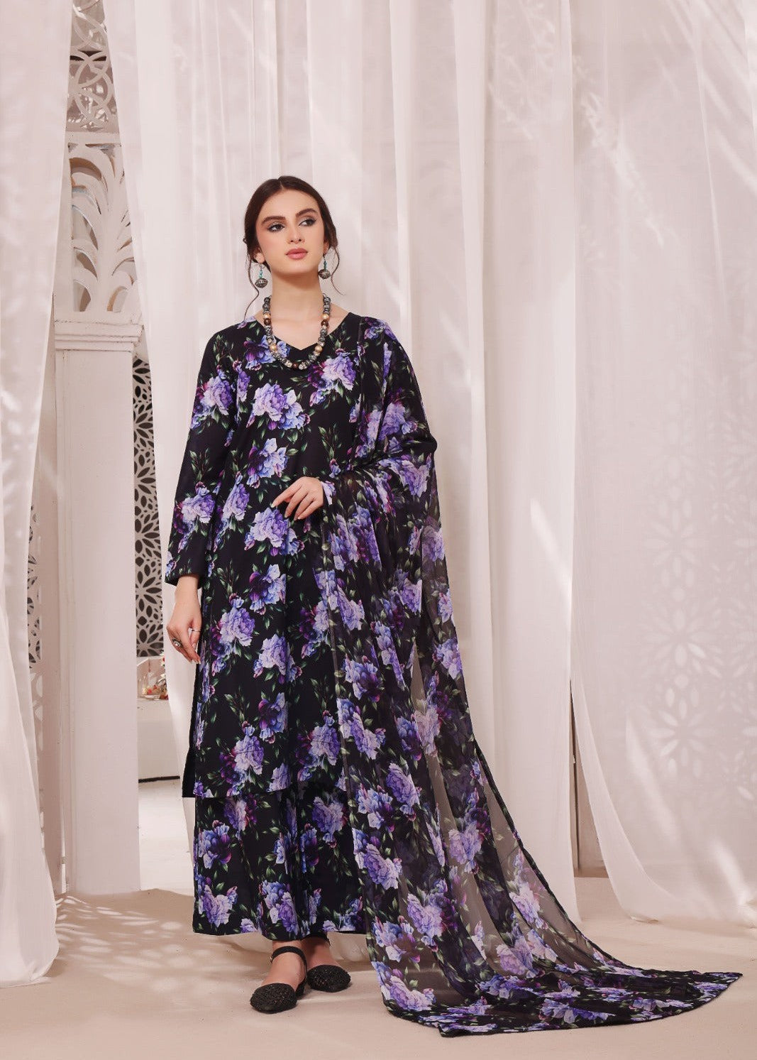 Feathers BLUE FOG Women 3pcs