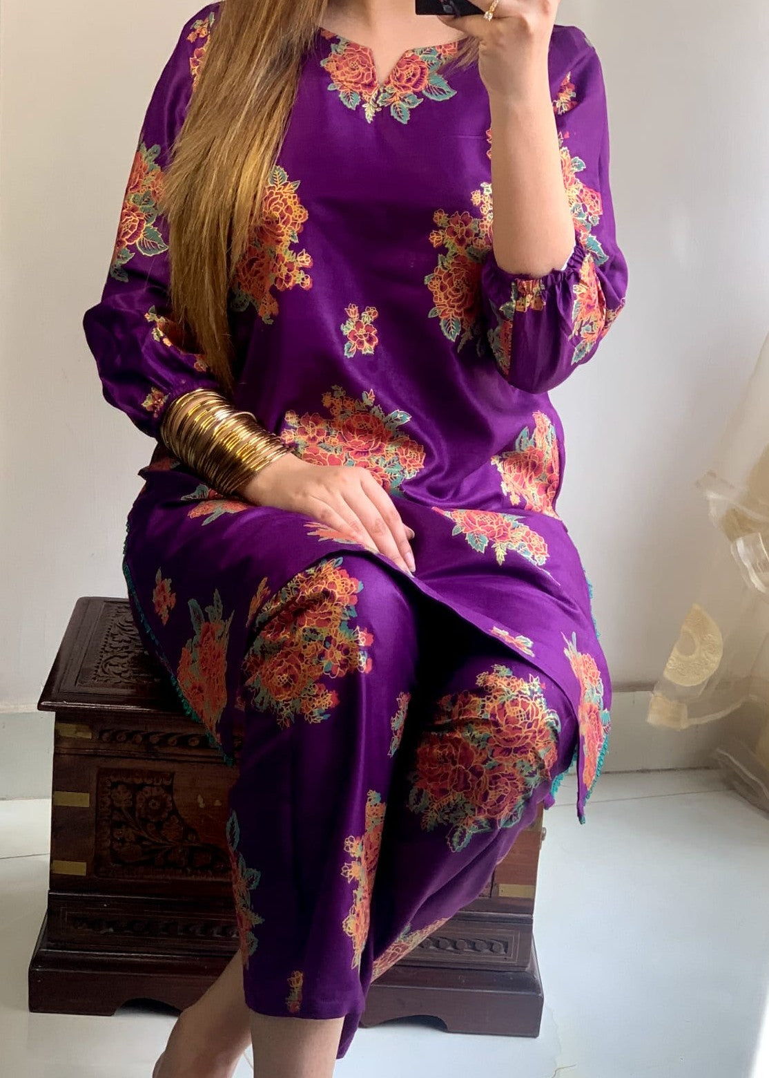 Chaudhary Arts Ayzel Purple Women 2pcs