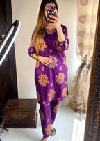 Chaudhary Arts Ayzel Purple Women 2pcs