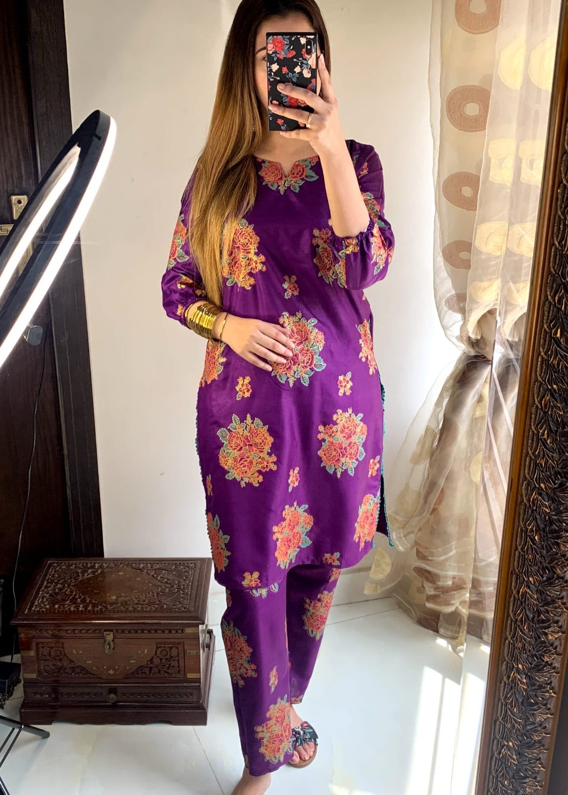 Chaudhary Arts Ayzel Purple Women 2pcs