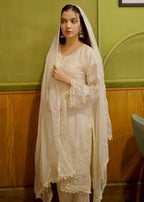 Four Season Boutique NIMRA Chiffon Creamwhite Women 3pcs