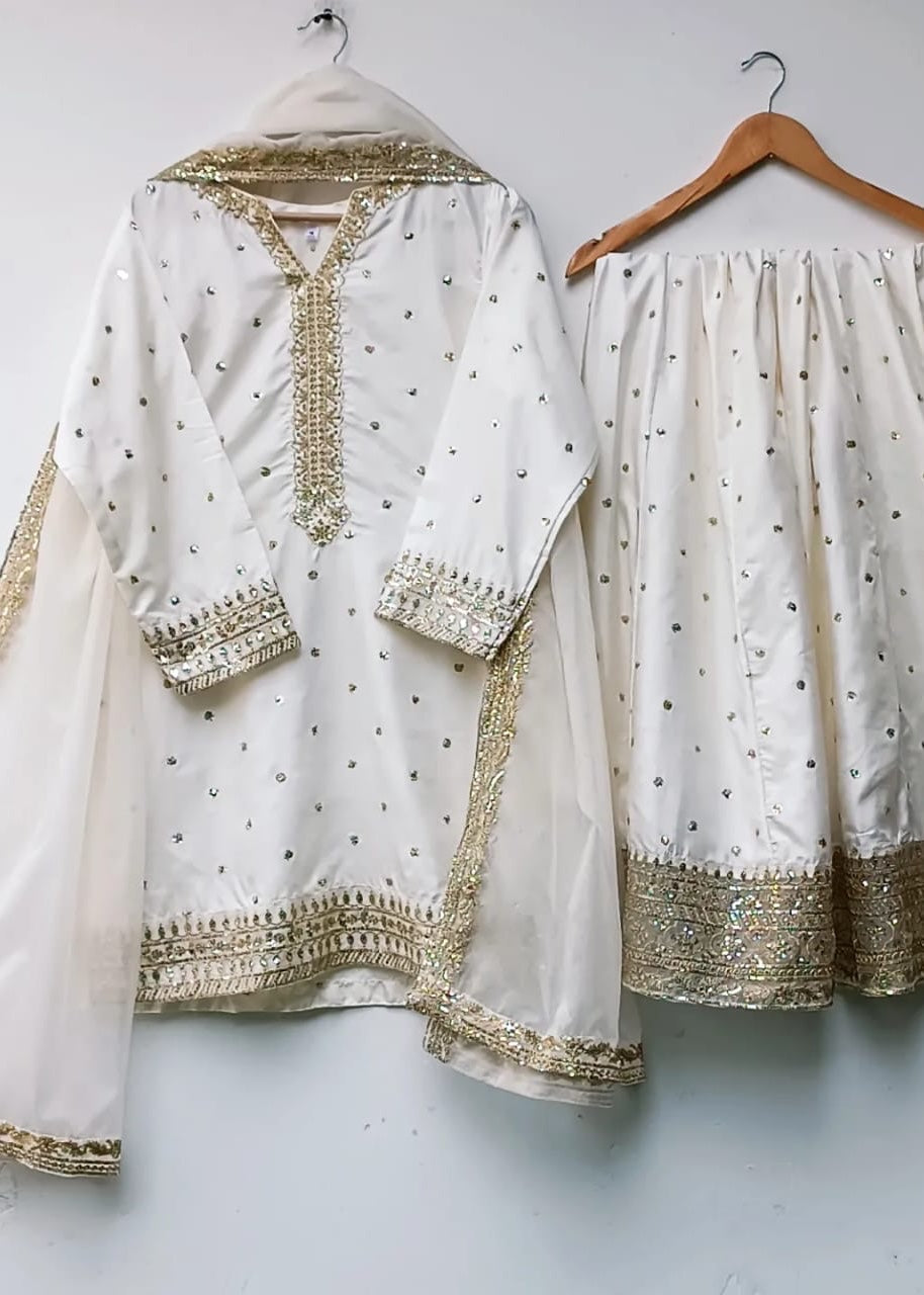 Lubana Store Preet Off white Women 3pcs