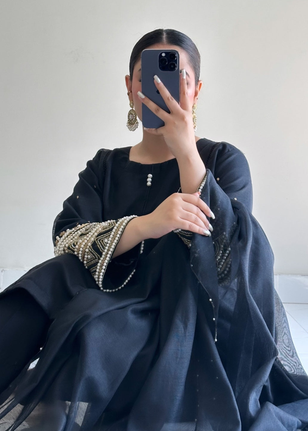 Ayesha B black khadi khas Women 3pcs