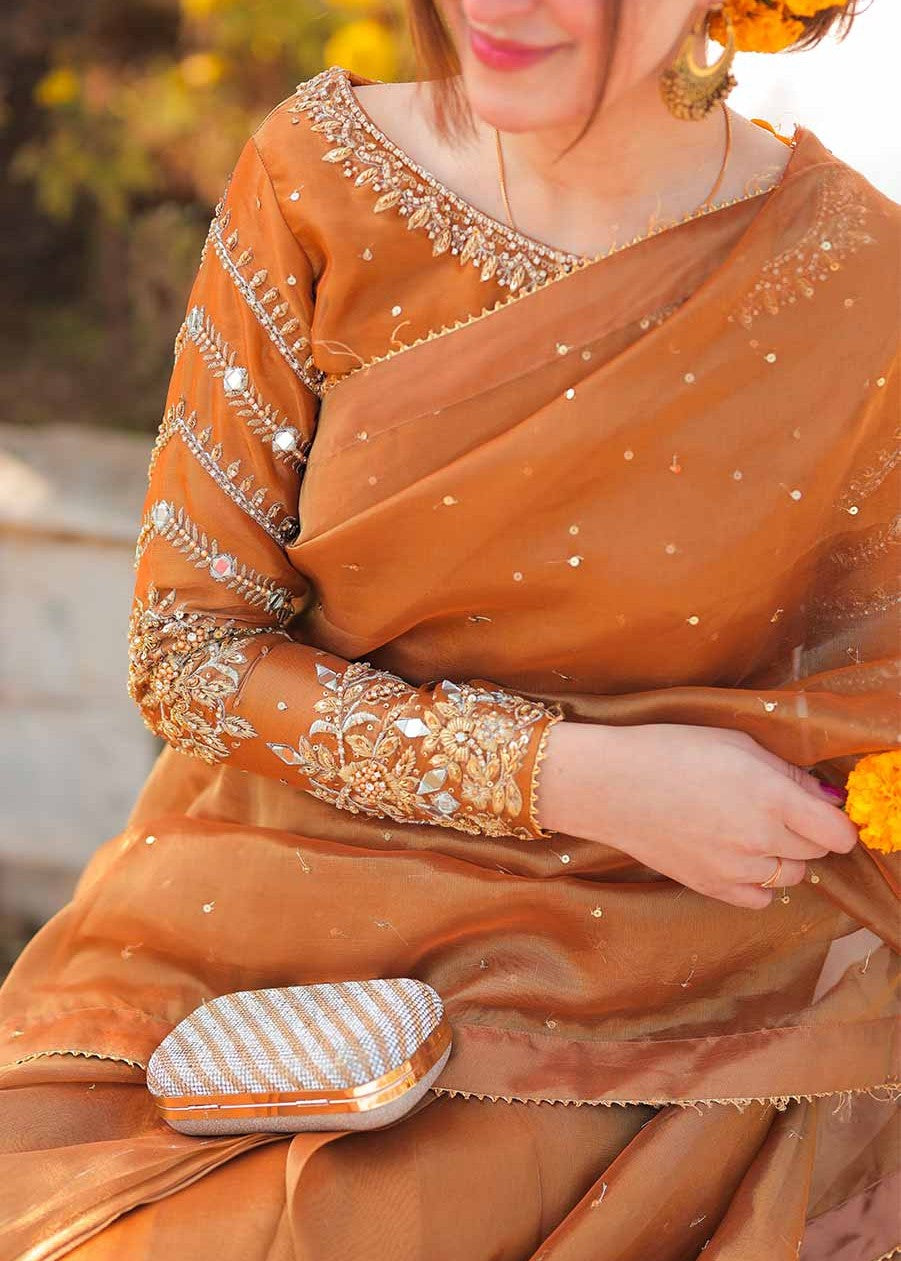 Amna Ismail LAMA ORANGE SAREE Women 3pcs