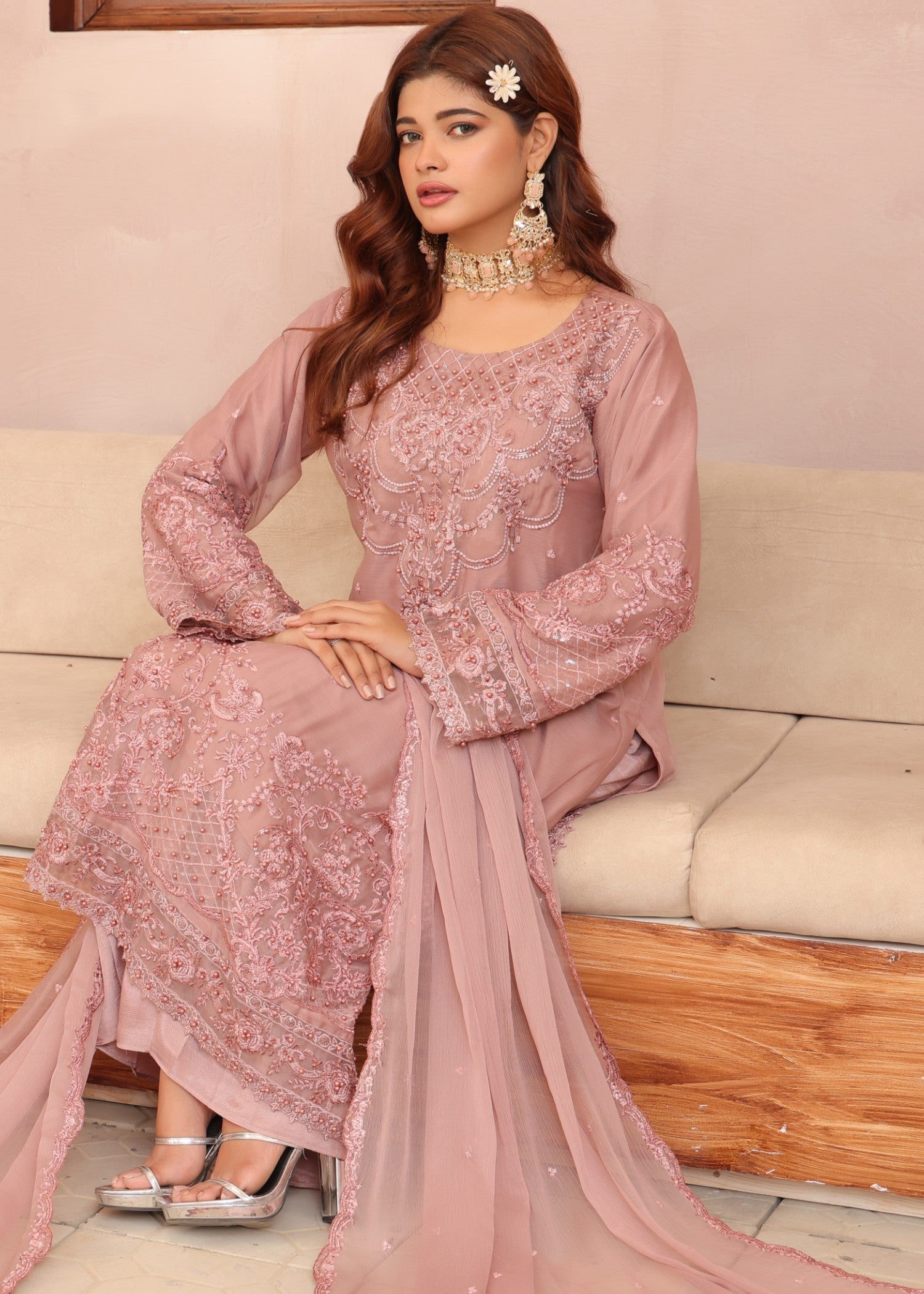 Polawn PD 24 701 ARZOO FORMAL PRET CHIFFON COLLECTION Women 3pcs