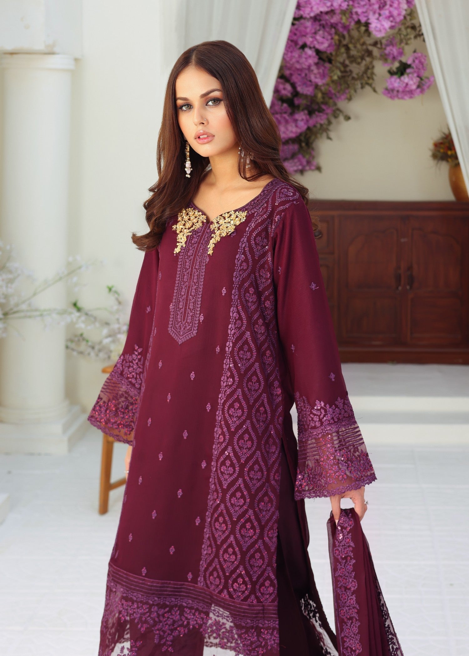 Polawn PD 23 404 DASTAAN FORMAL PRET CHIFFON COLLECTION Women 3pcs
