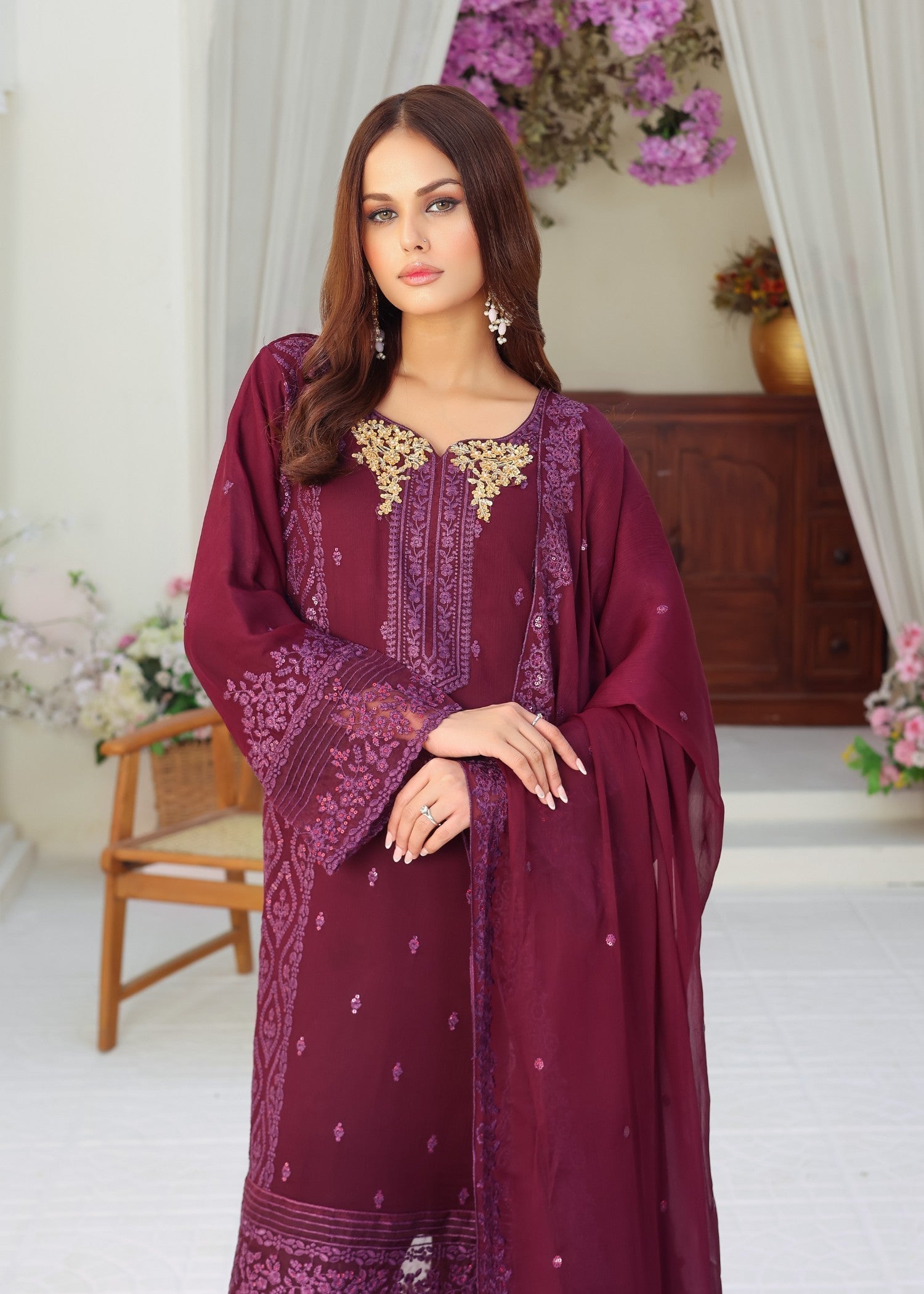 Polawn PD 23 404 DASTAAN FORMAL PRET CHIFFON COLLECTION Women 3pcs