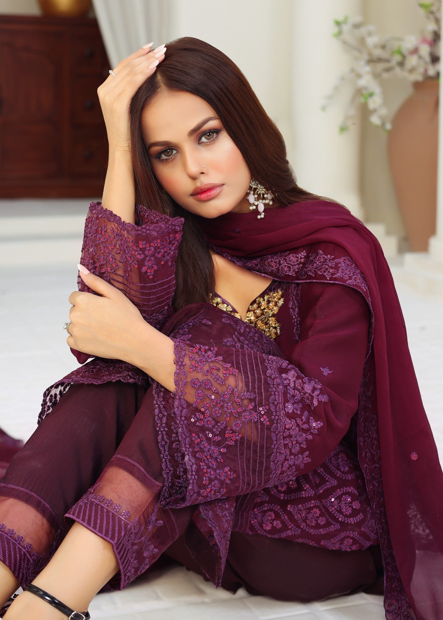 Polawn PD 23 404 DASTAAN FORMAL PRET CHIFFON COLLECTION Women 3pcs