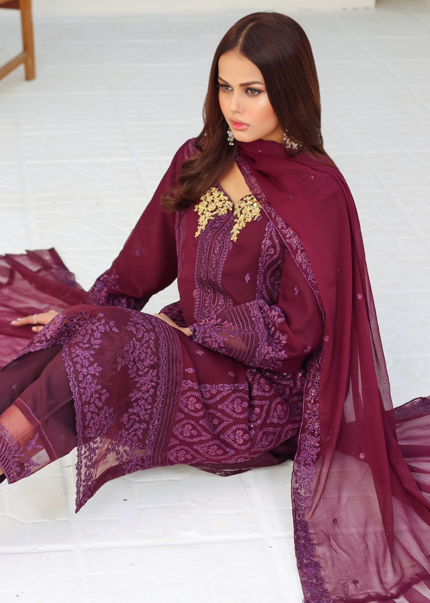 Polawn PD 23 404 DASTAAN FORMAL PRET CHIFFON COLLECTION Women 3pcs