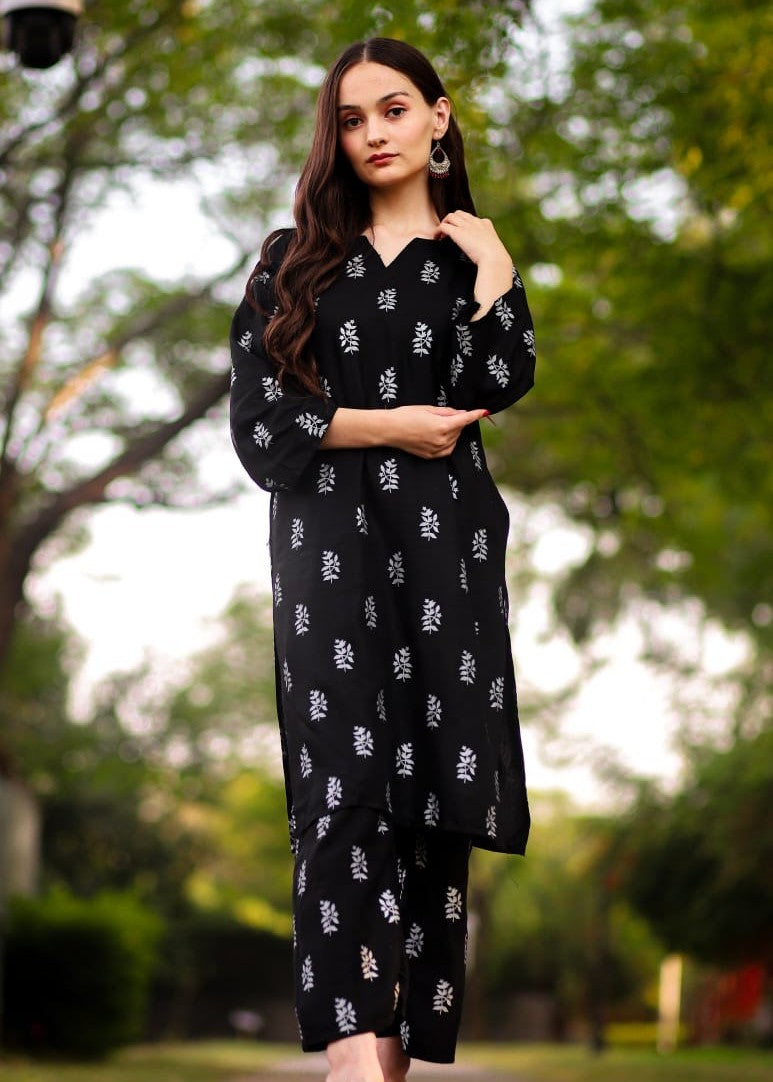 Chaudhary Arts Saleha Black Women 2pcs