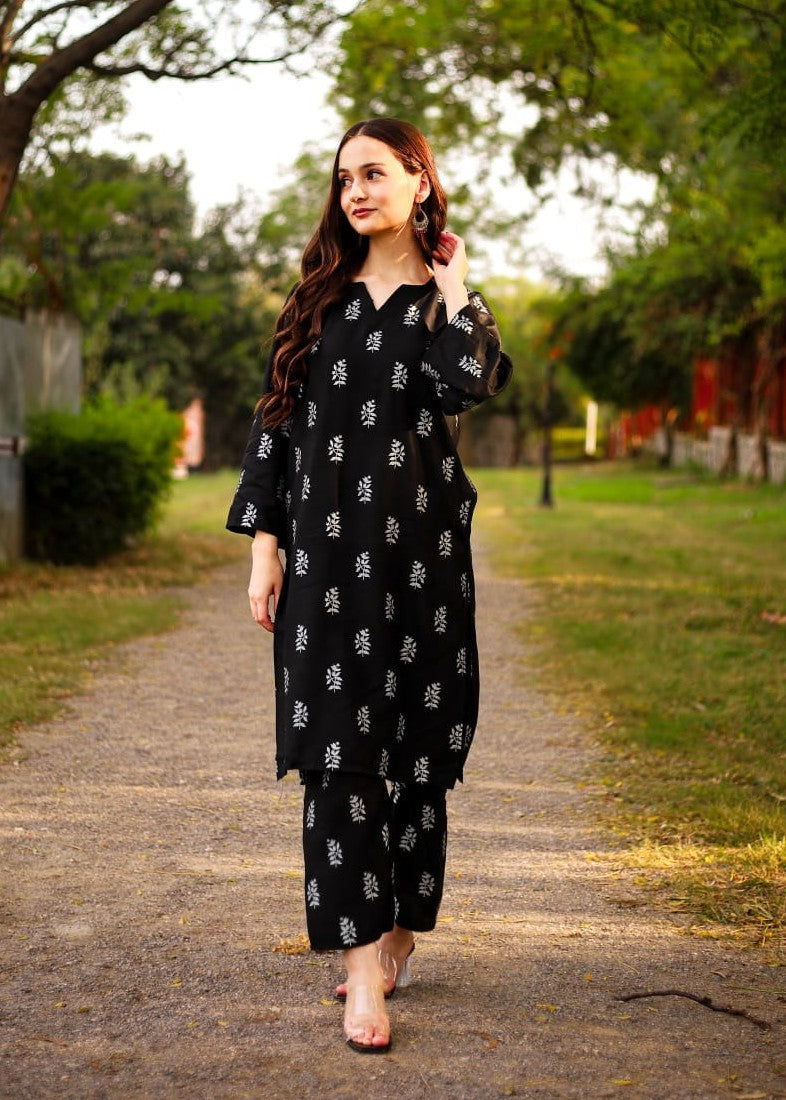Chaudhary Arts Saleha Black Women 2pcs