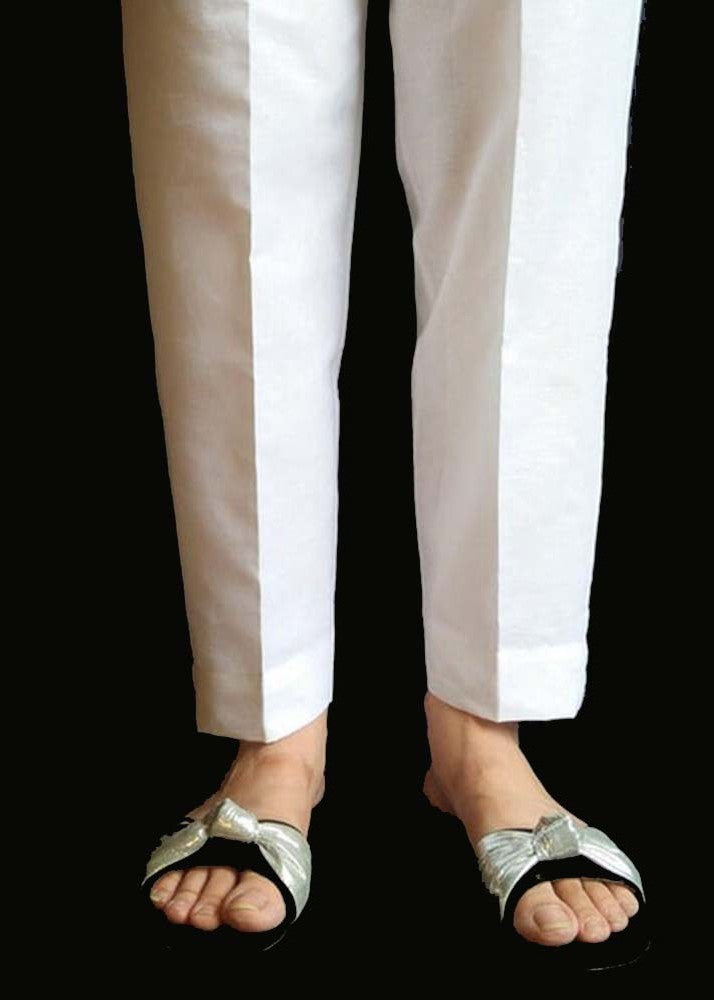 Zardi Women Cotton Trouser White ZT116 Women 1pcs