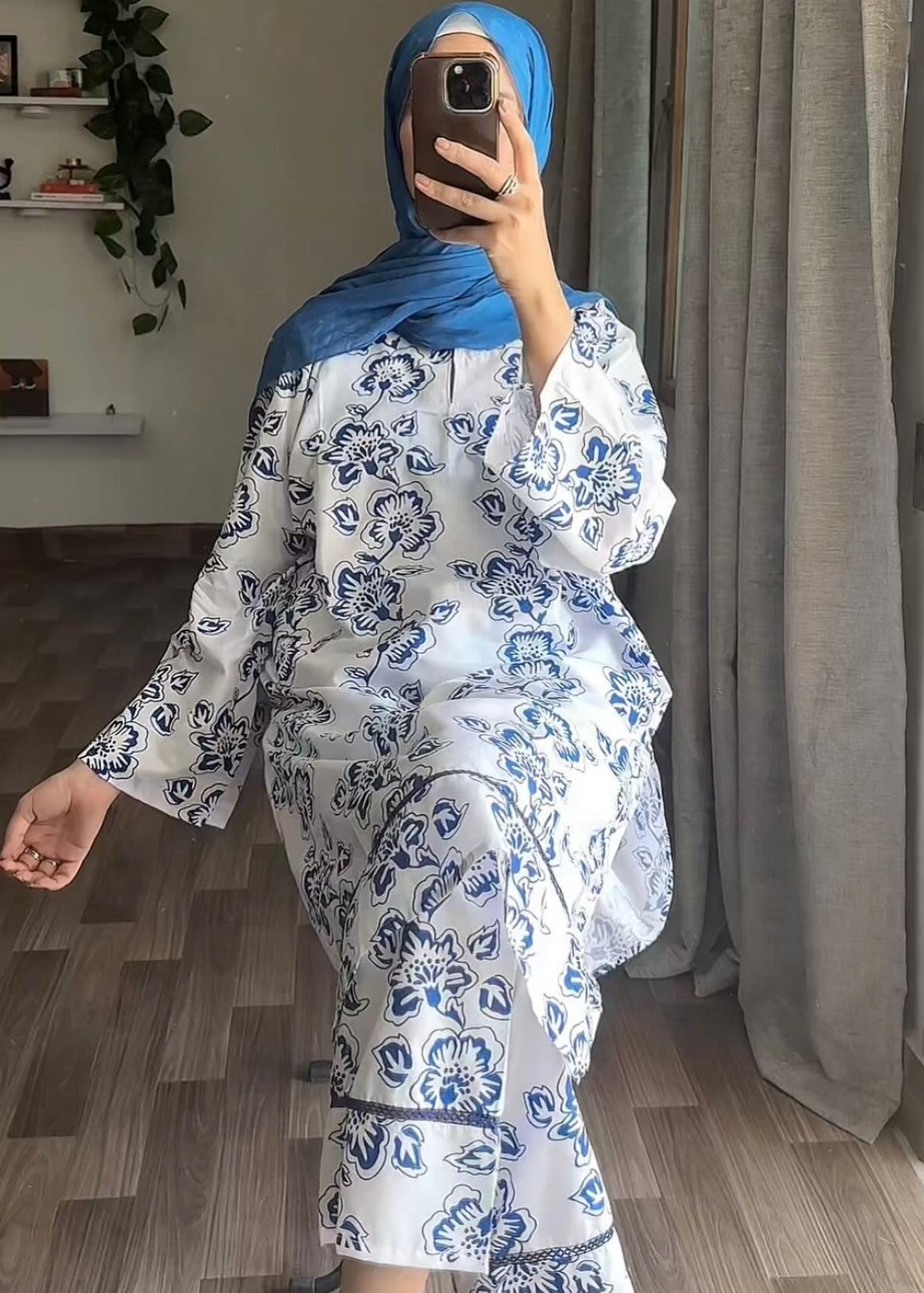Chaudhary Arts Bloom Sky blue Women 2pcs