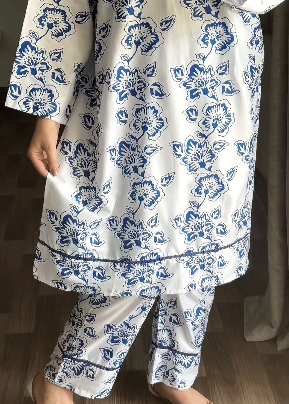Chaudhary Arts Bloom Sky blue Women 2pcs
