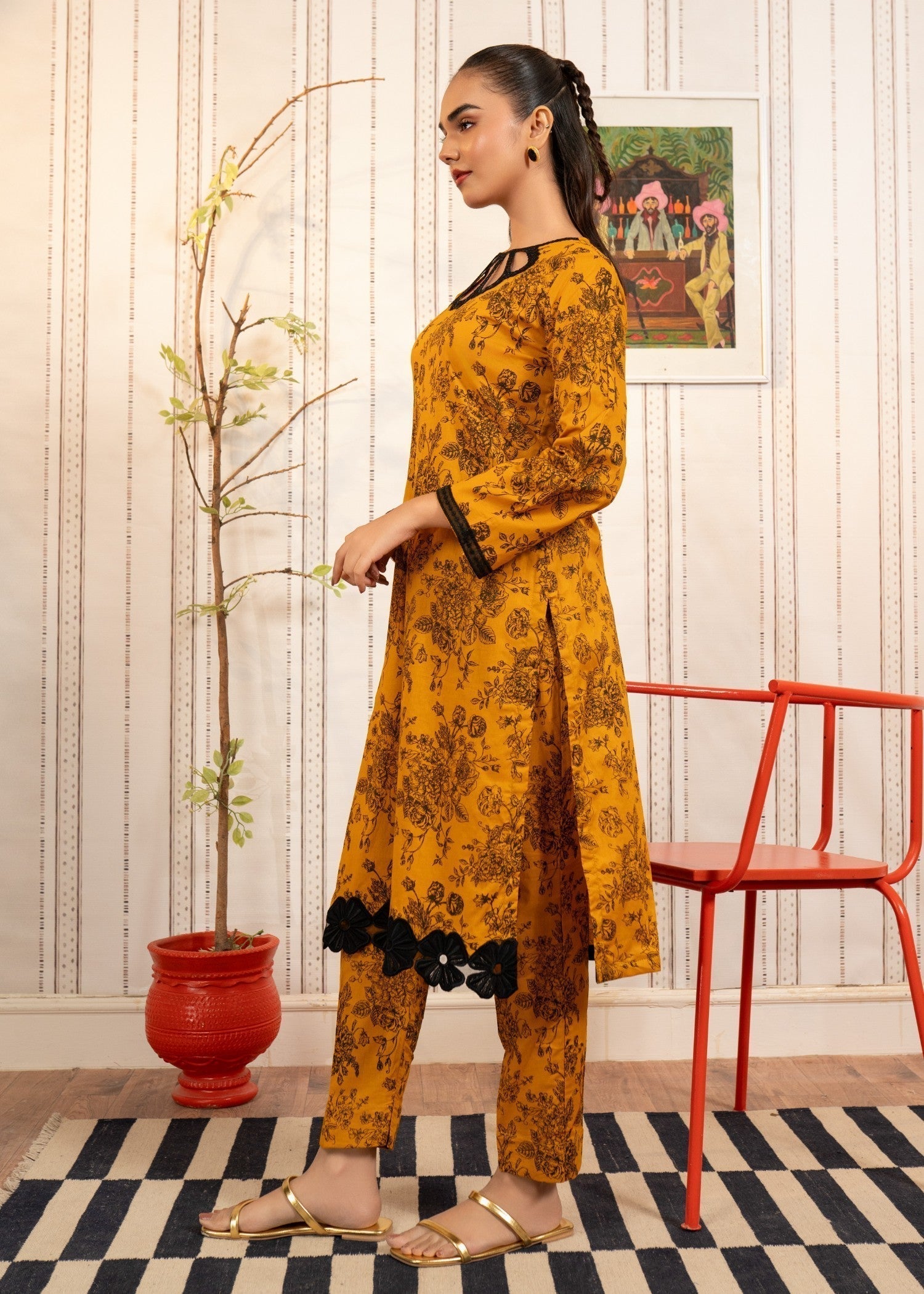 Sahibas By Mirza Caramel Women 2pcs