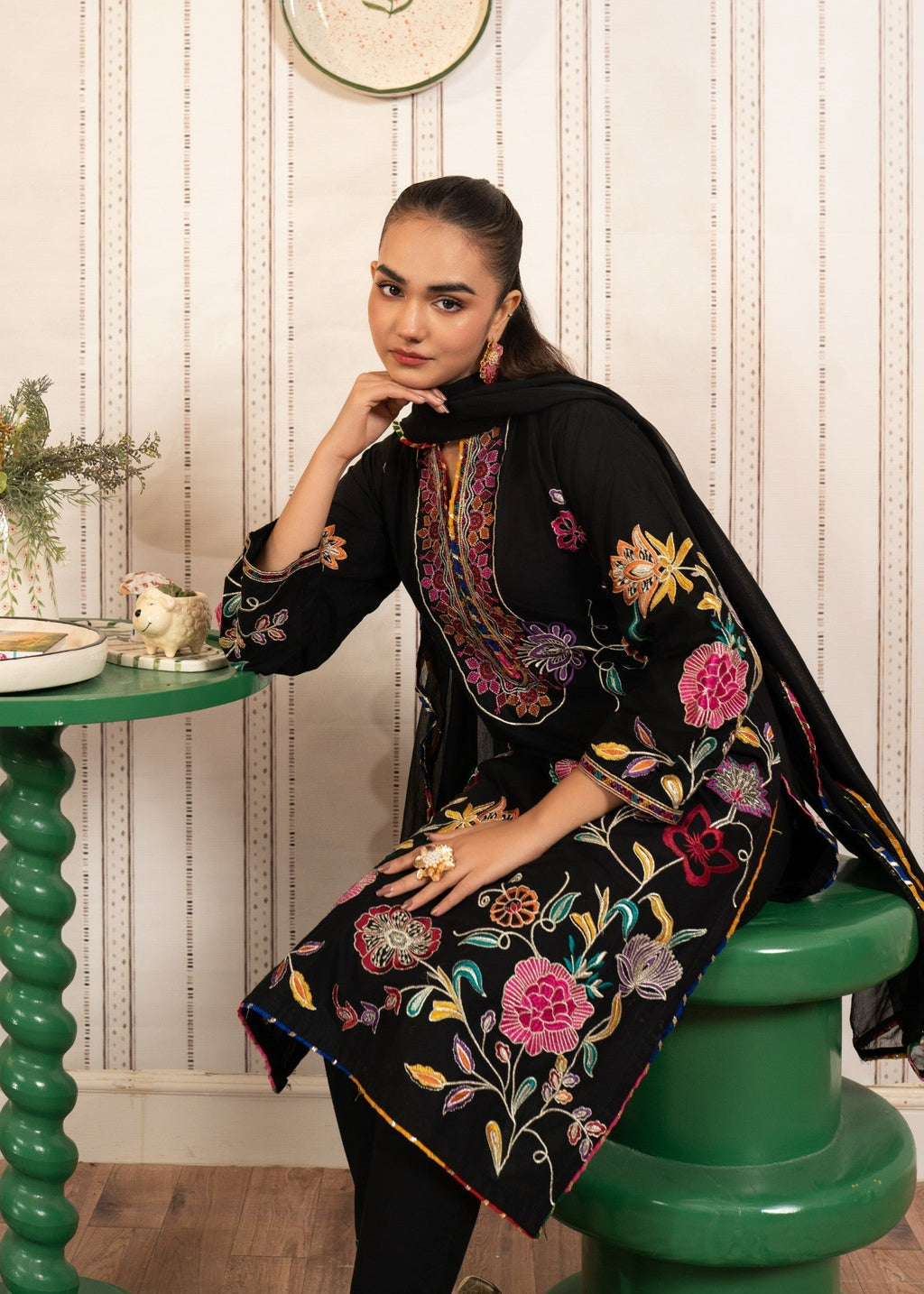 Sahibas By Mirza Albite Black Women 3pcs