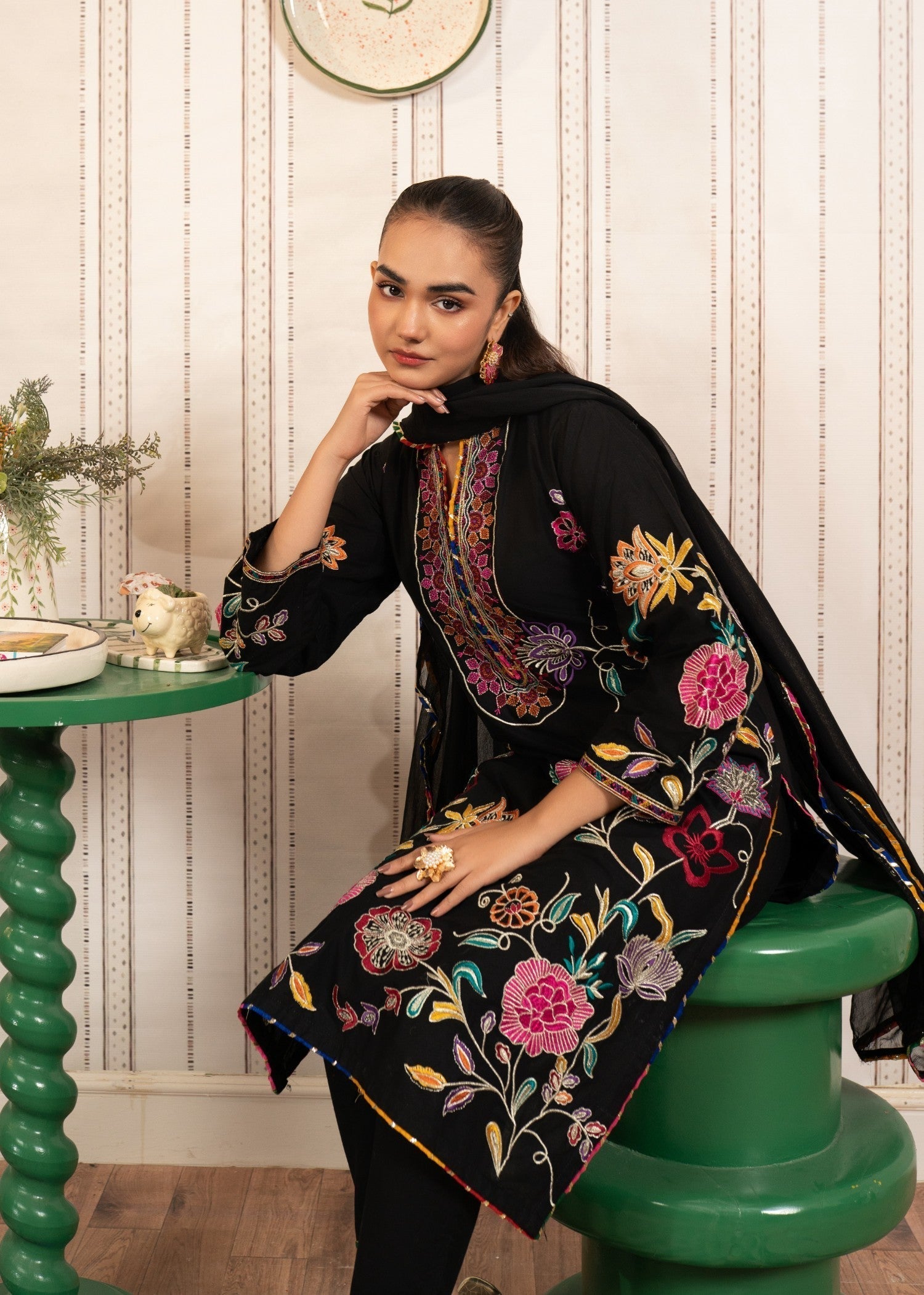 Sahibas By Mirza Albite Black Women 3pcs