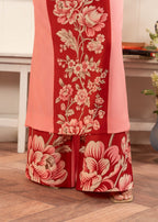 Stitch Vibes Coral Pink Dress Women 2pcs