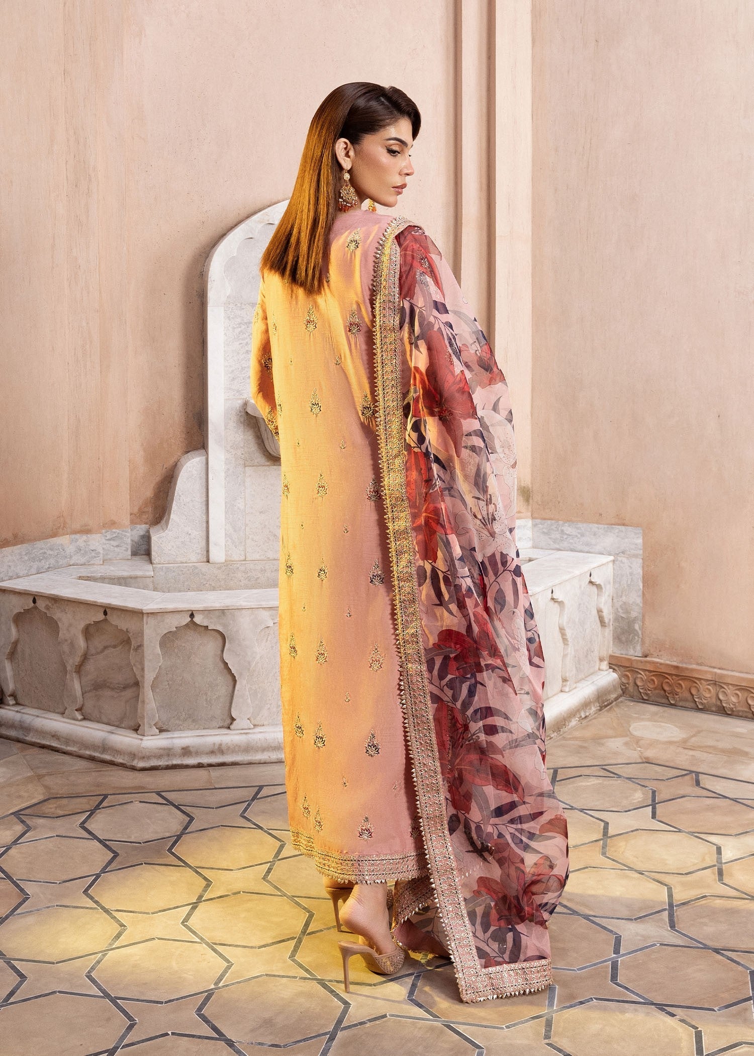 Rang-e-Haya Ayeza (Peach) Women 3pcs