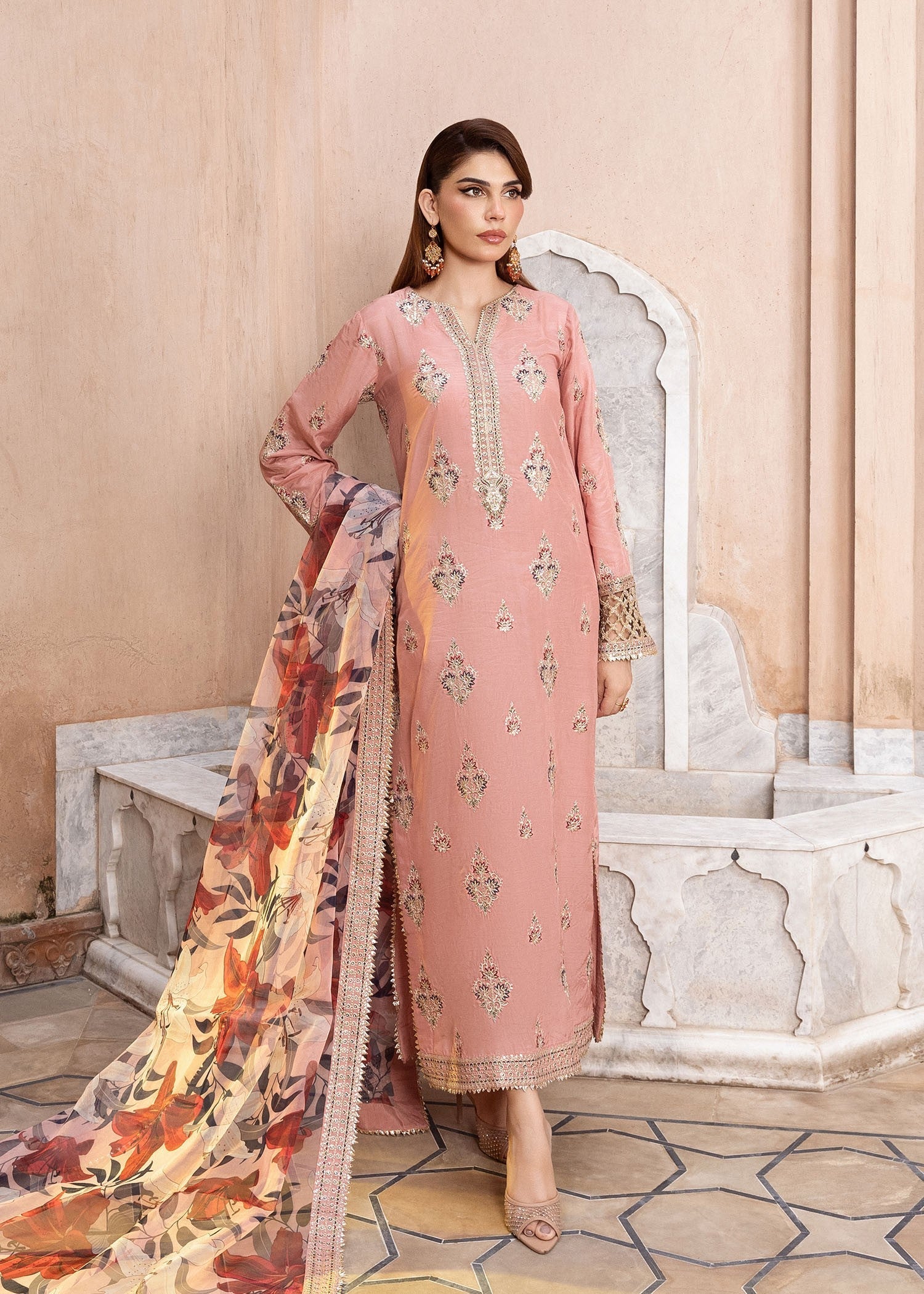 Rang-e-Haya Ayeza (Peach) Women 3pcs
