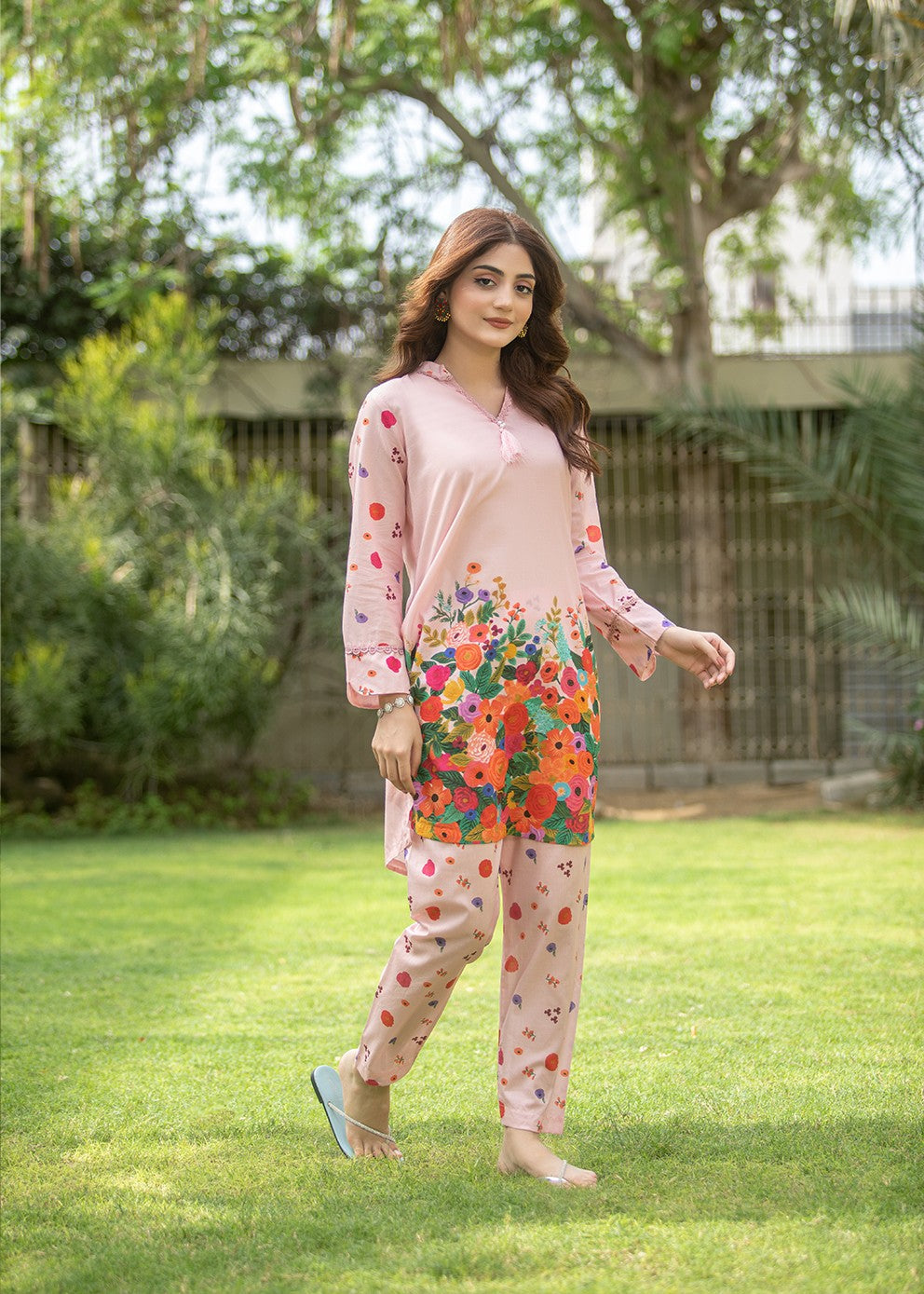 Aqs n Man Matching Separates Lawn Suit | AM 003 Women 2pcs