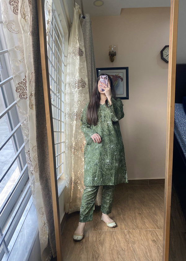 Aqs n Man Matching Separates Lawn Suit | AM 009 Women 2pcs