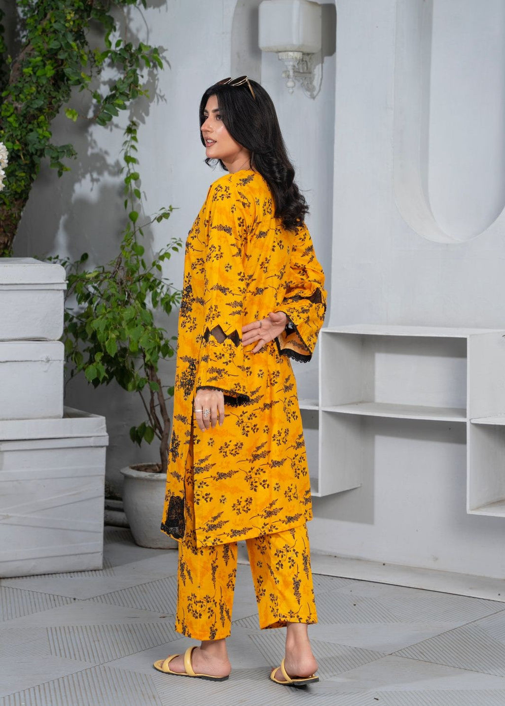 B.K Clothings NoorBnao Yellow 2 pice Women 2pcs