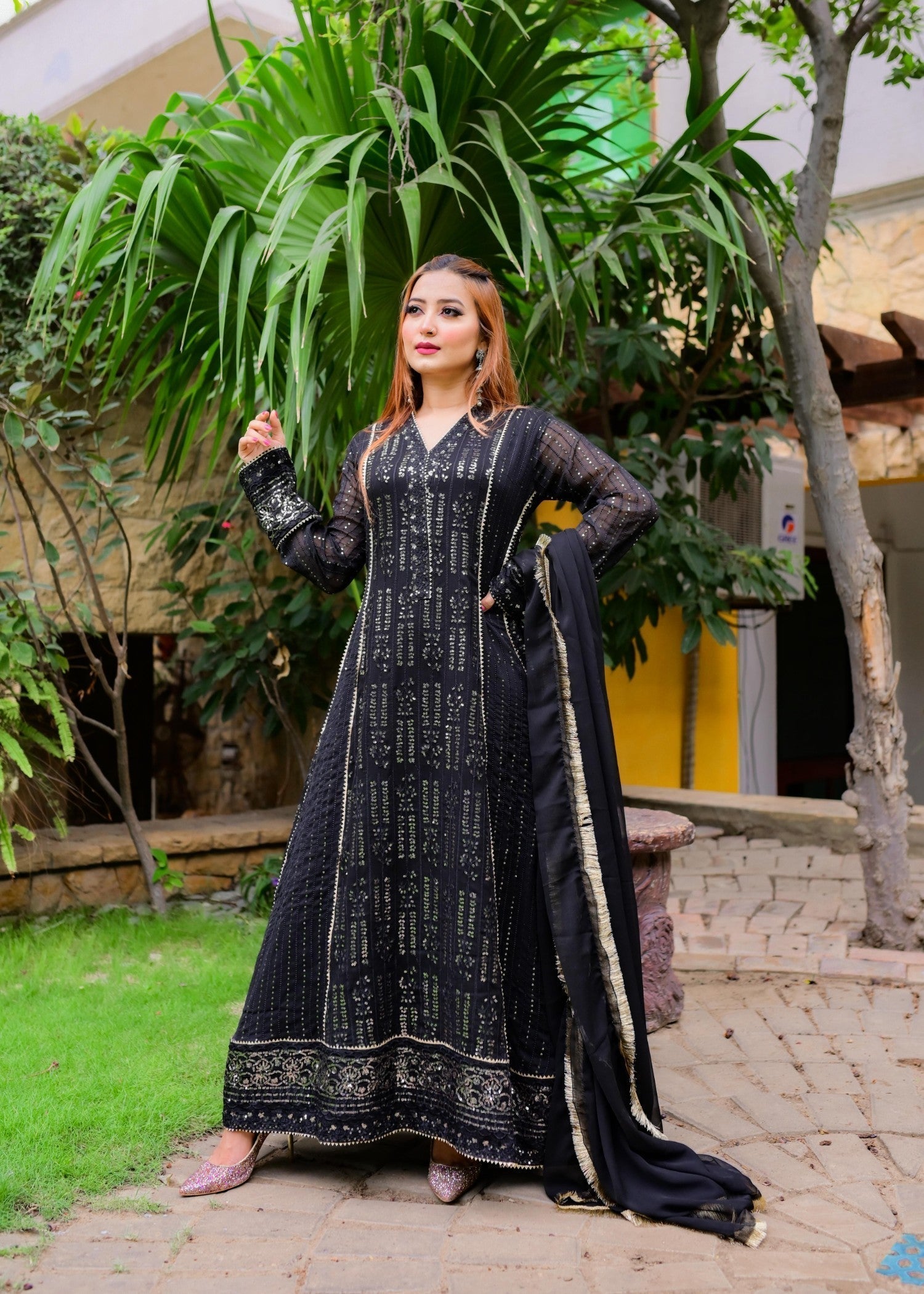 Mona Embroidery CEDAR BLACK Women 3pcs