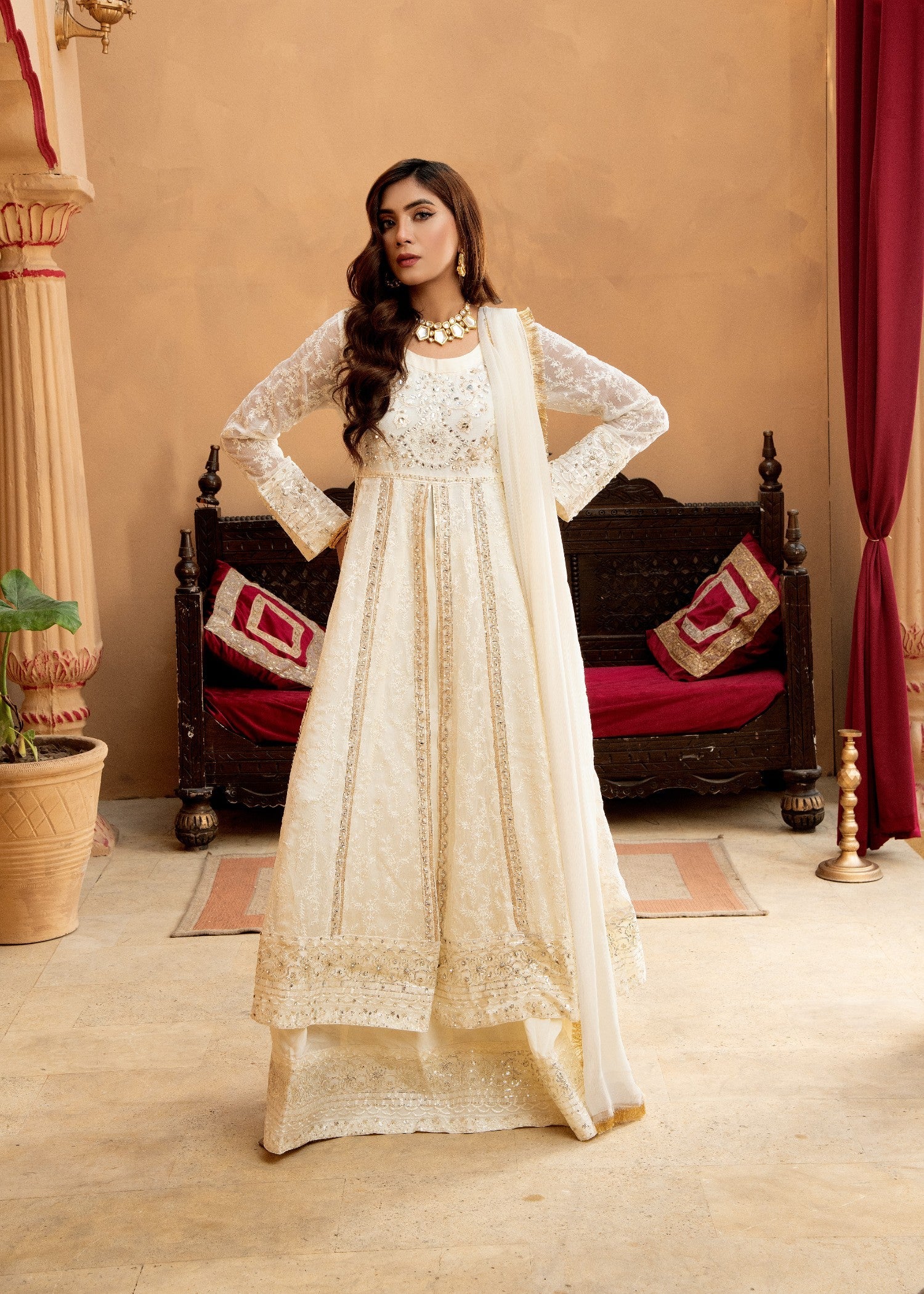Mona Embroidery SERENE OFF WHITE Women 3pcs