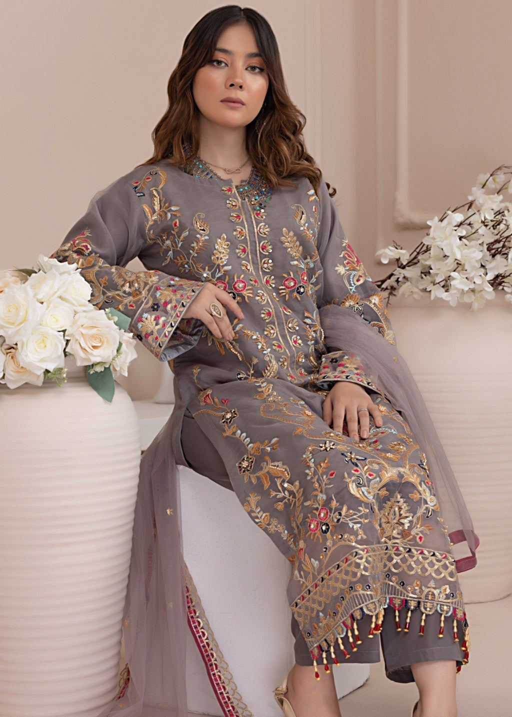 Polawn PD FORMAL 102 GRAPHIT GRACE FORMAL PRET COLLECTION Women 3pcs